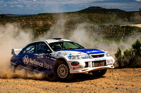 22 - Ron Moore and Jo Moore in their Mitsubishi Lancer Evo VI (4WD) at the AMSAG Oberon Rally - 5 Nov 2022