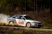 2 - Andrew Maurer and Brett Kerr in their Mitsubishi Lancer Evo VI (4WD) at the AMSAG Rosewood Rally - 3 September 2022