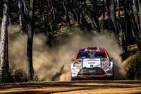 4 - Peter Dimmock and Russell Hannah in their Toyota Yaris 2016 (Open) at the 2021 Minidulla Rally