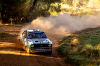12 - Michael O'Hagan  and Eoin Moynihan  in their Ford Escort  (CRC ) at the Mitta Mountain Rally - 16 Mar 2024